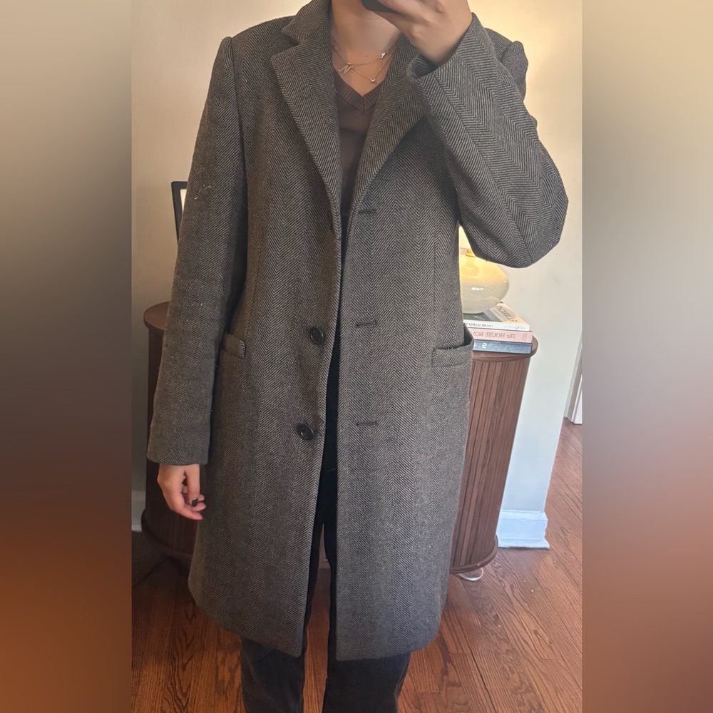 Ralph Lauren women Brown Herringbone60% wool Coat